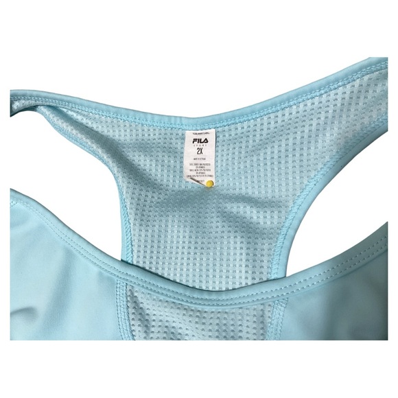 Fila Sport Women’s Medium Impact Racerback Keyhole Padded Blue Sport Bra Size 2X - Picture 9 of 15